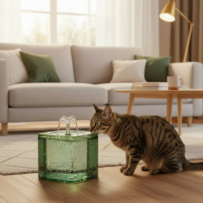 Fontaine à eau pour chat chien automatique intelligente 2L silencieuse inox Auralis