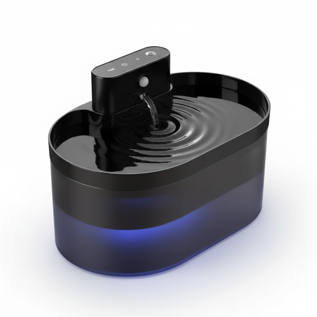 Fontaine à eau pour chat sans fil batterie 2,2L capteur mouvement rechargeable Auralis