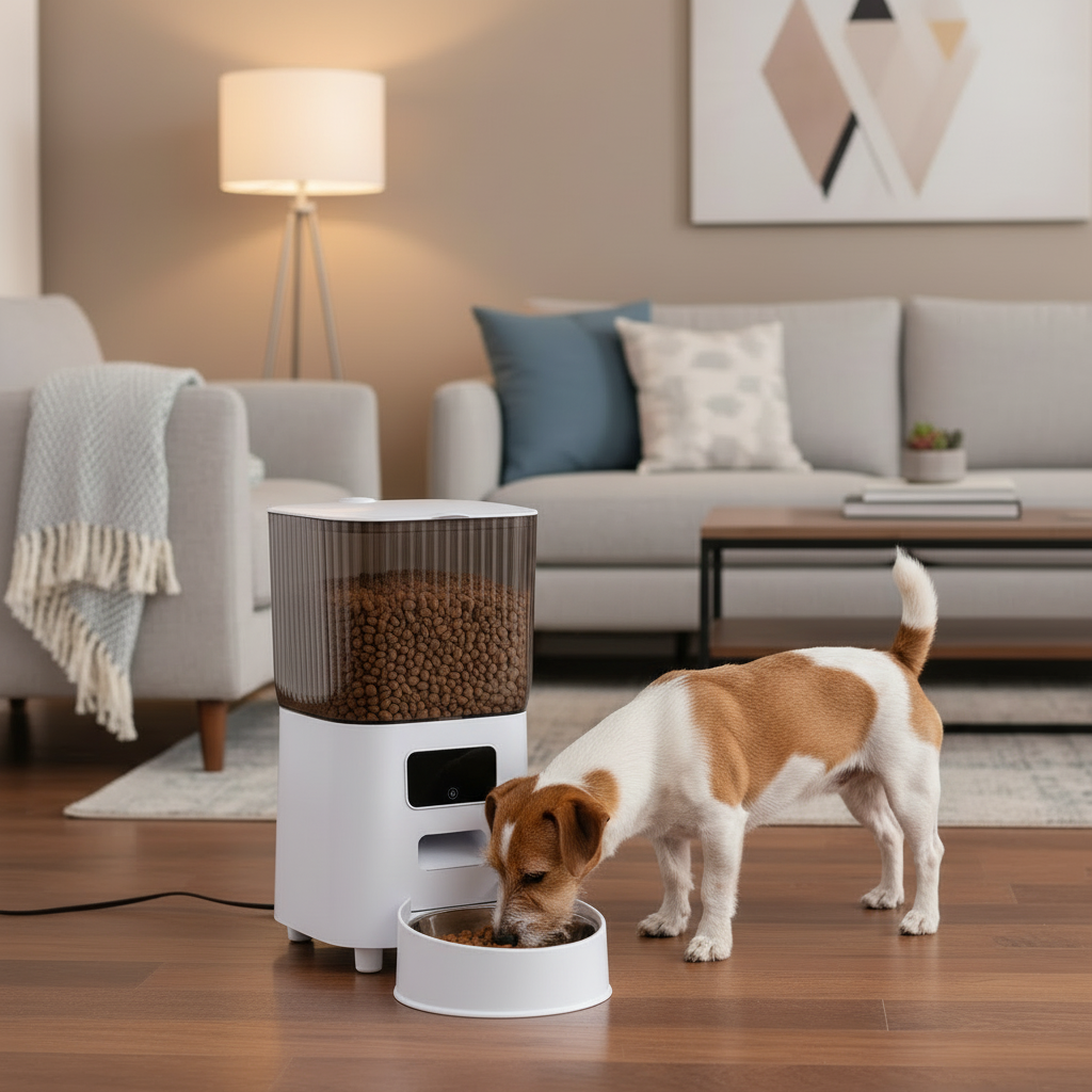 Distributeur de nourriture automatique pour chat et chien 5L avec WiFi bol inox programmable Auralis