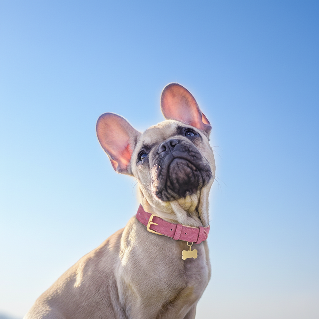 Collier pour chien en cuir rembourré confortable ajustable durable Auralis