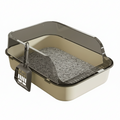 Cat Litter Box with Cat Litter Bac à litière semi-fermé pour chat chaton avec pelle incluse et rebords hauts Auralis