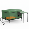 Abri chat chauffant électrique grand espace isolé imperméable pliable avec parasol Auralis