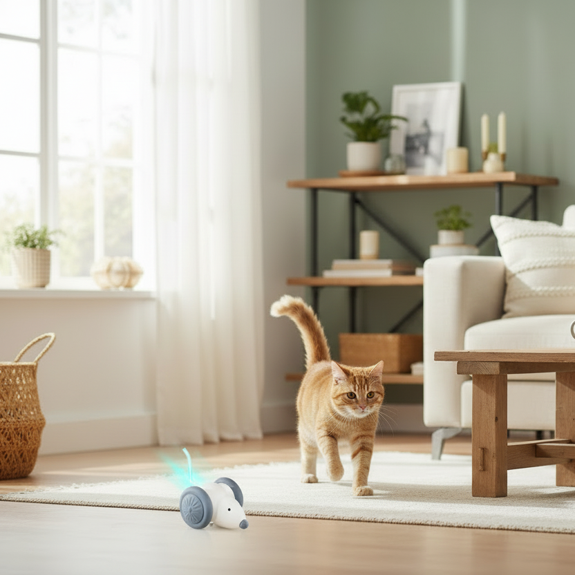 Jouet interactif électrique souris voiture pour chat Auralis