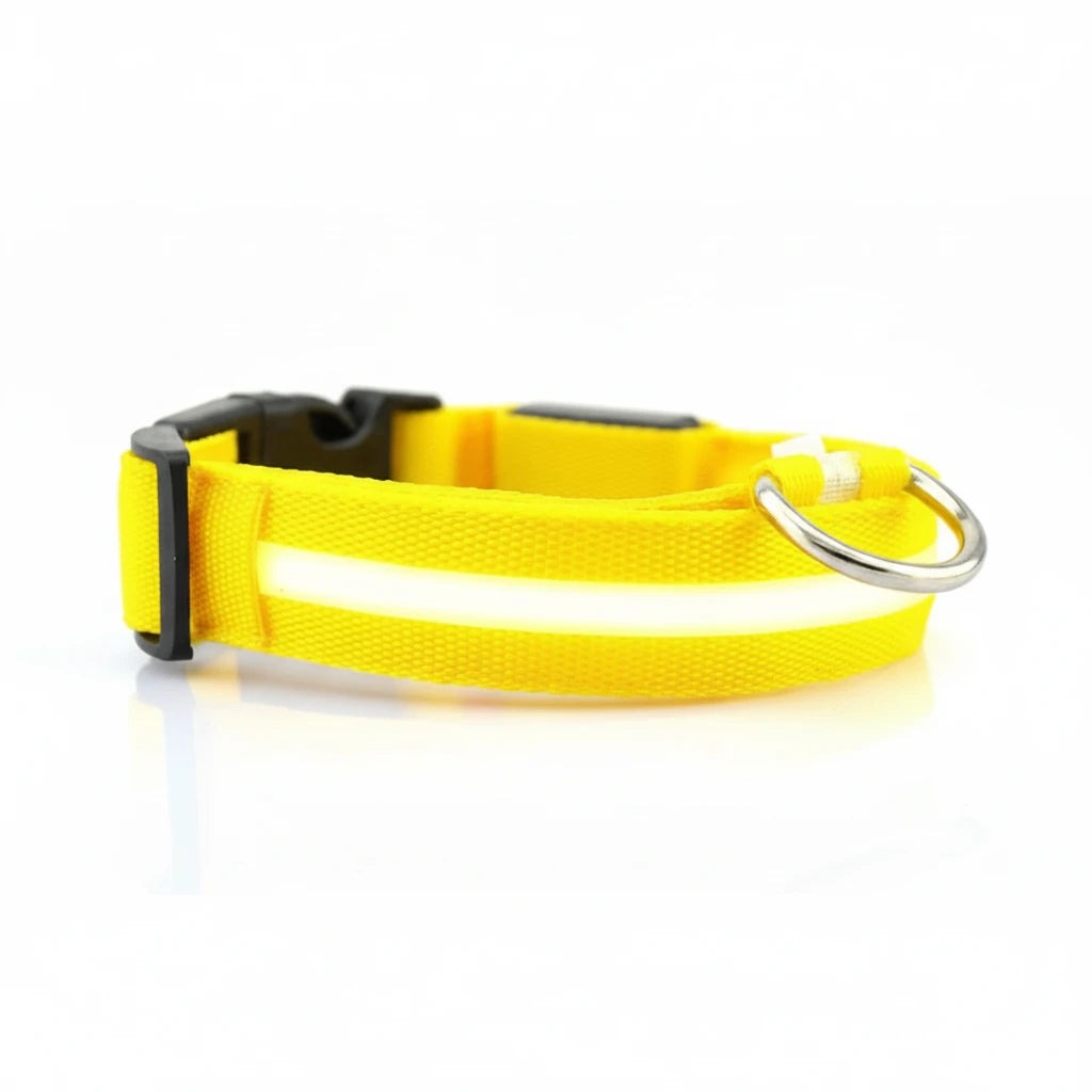 USB Rechargeable Pet Dog LED Glowing Collar Luminous Flashing Necklace Outdoor Walking Night Safety Supplies Auralis