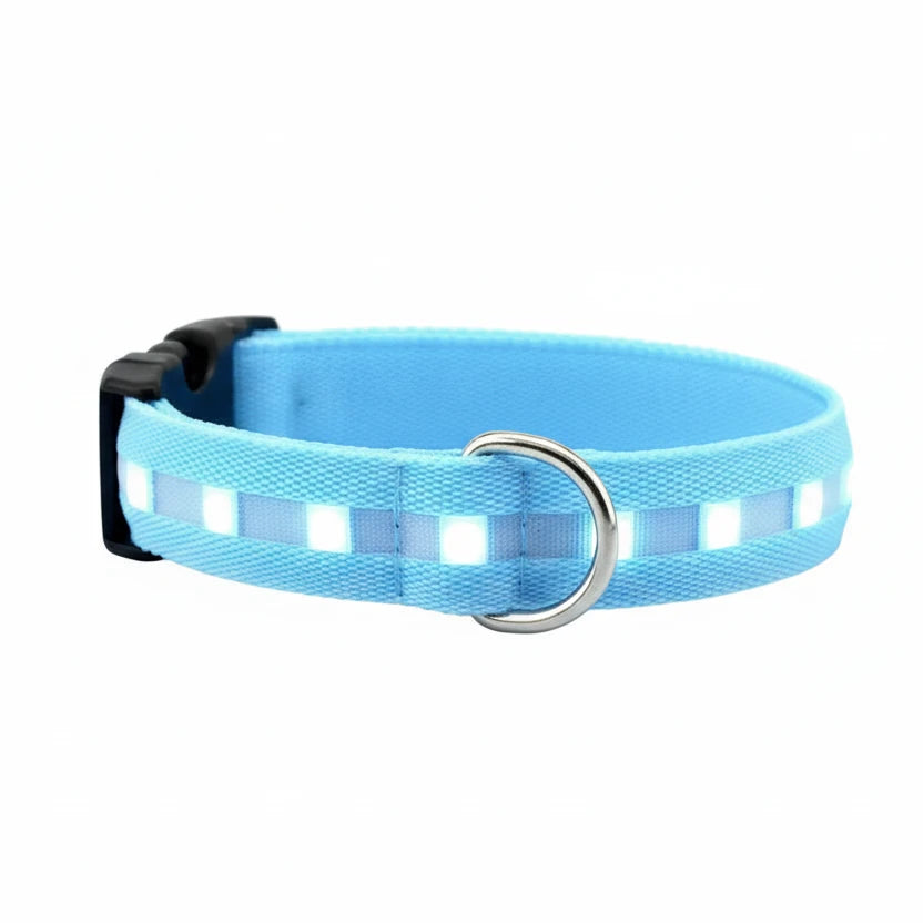 USB Rechargeable Pet Dog LED Glowing Collar Luminous Flashing Necklace Outdoor Walking Night Safety Supplies Auralis