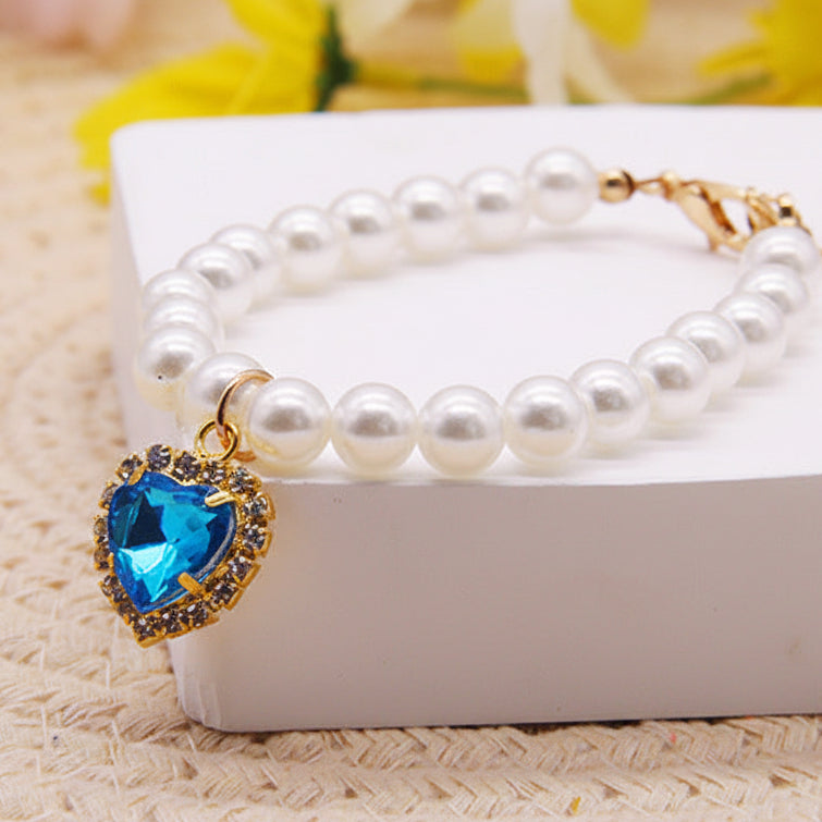 Pet Pearl Collar Dog Princess Necklace Cat Jewelry Cute Collar Puppy Accessories Dog Kitten Chain Chihuahua Wedding Jewelry Gift Auralis