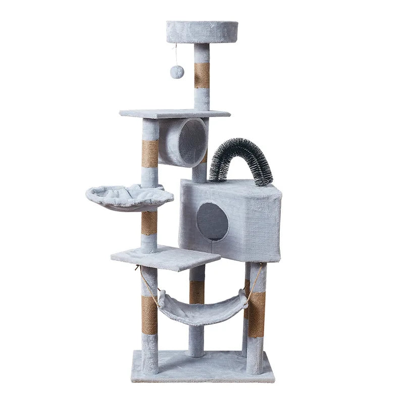 Large Cat Tree Tower with Multiple Hamocks, Scratch Tower, Villa Training Aids, Furniture, Pet Products Supplies Auralis