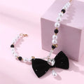 Pet Collar Cute Dog Princess Style Bow Pearl Necklace Pomeranian Dress Up Accessories Auralis