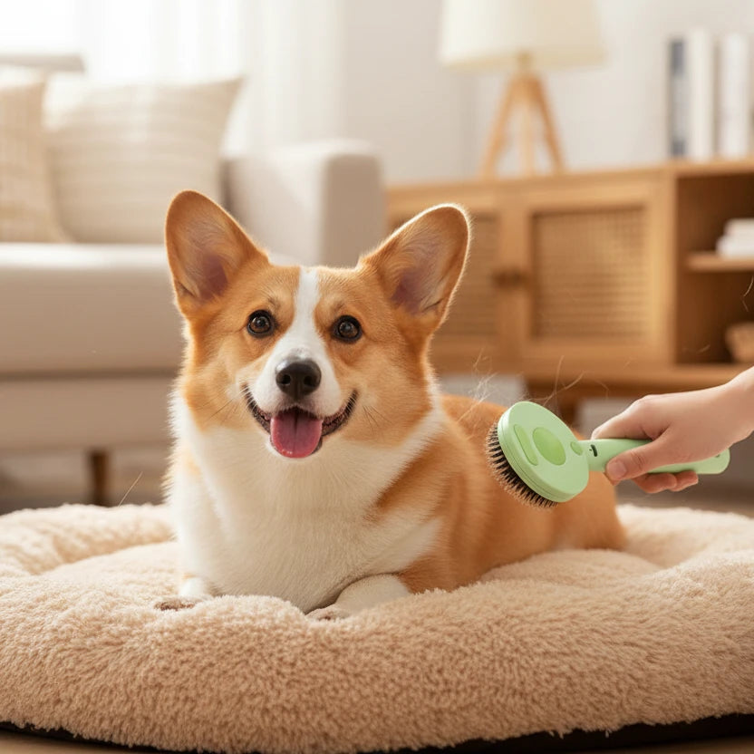 Brosse vapeur auto-nettoyante pour chien et chat Auralis