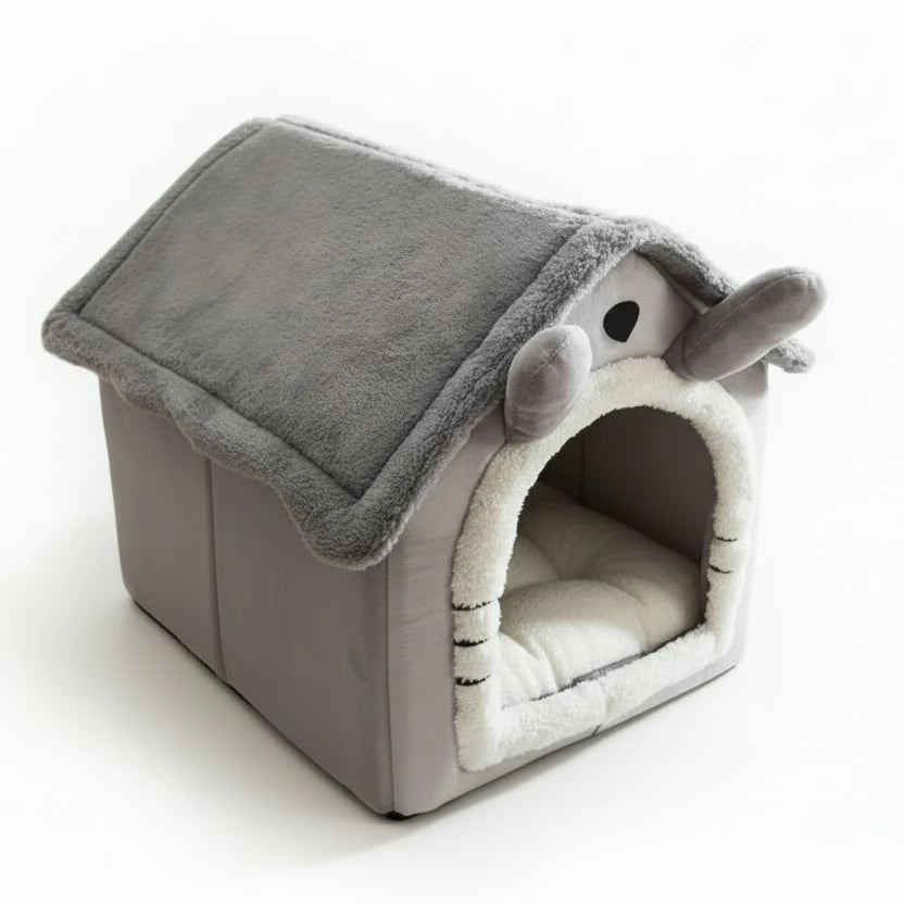 Indoor Warm Dog House Soft Pet Bed Tent House Dog Kennel Cat Bed Removable and Washable Cushion Suitable Four Season Universal Auralis