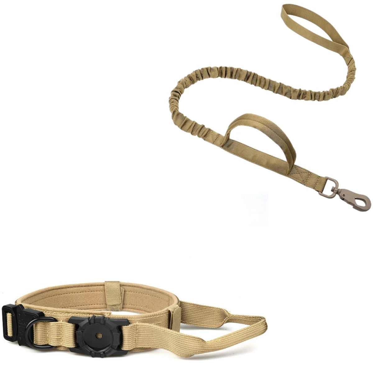 Tactical AirTag Dog Collar, with AirTag Holder and Handle Military Dog Metal Buckle Adjustable GPS Collar for Medium Large Dogs Auralis