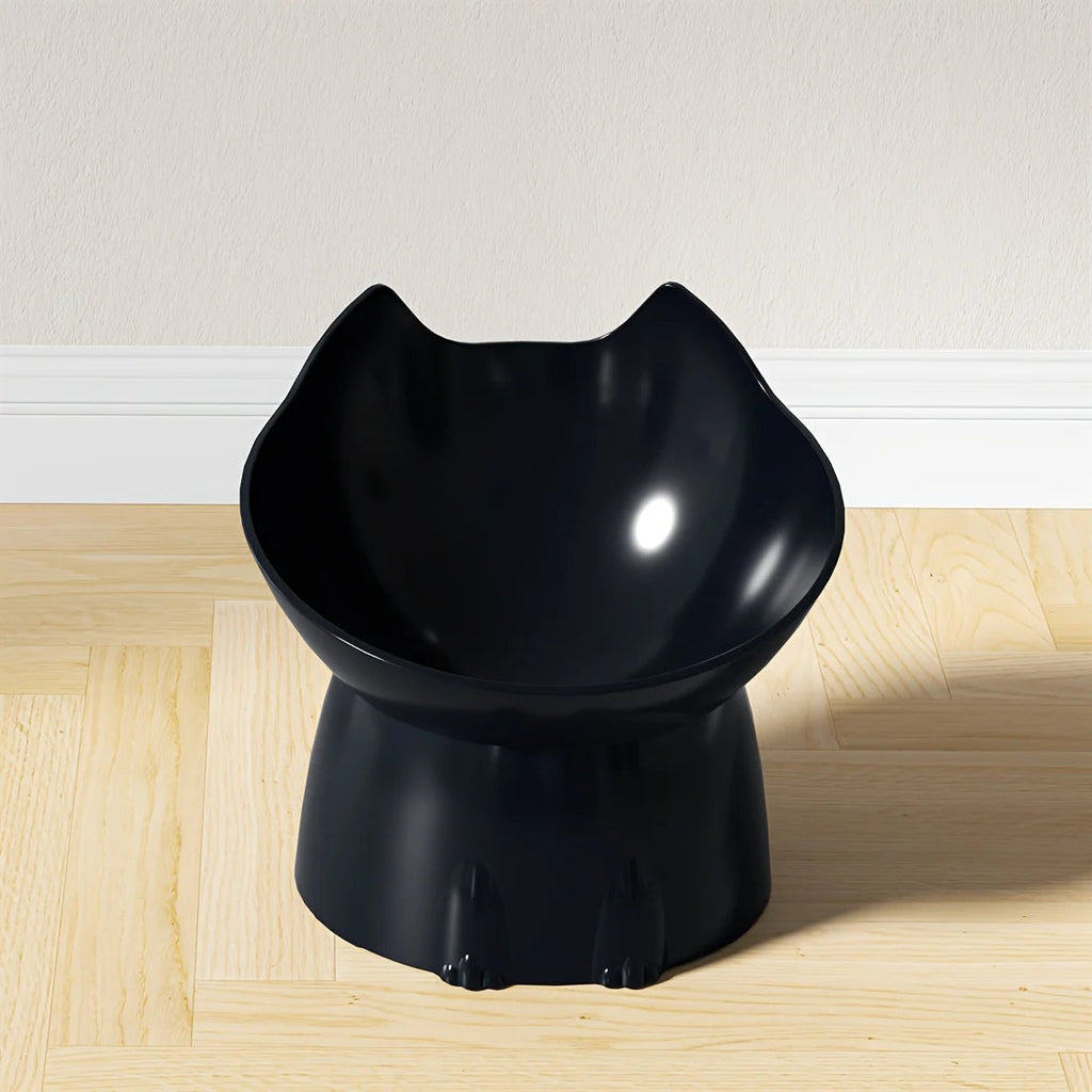 Elevated Pet Feeder for Cats & Dogs - Neck-Friendly, Anti-Tip Slanted Bowl for Food and Water Auralis