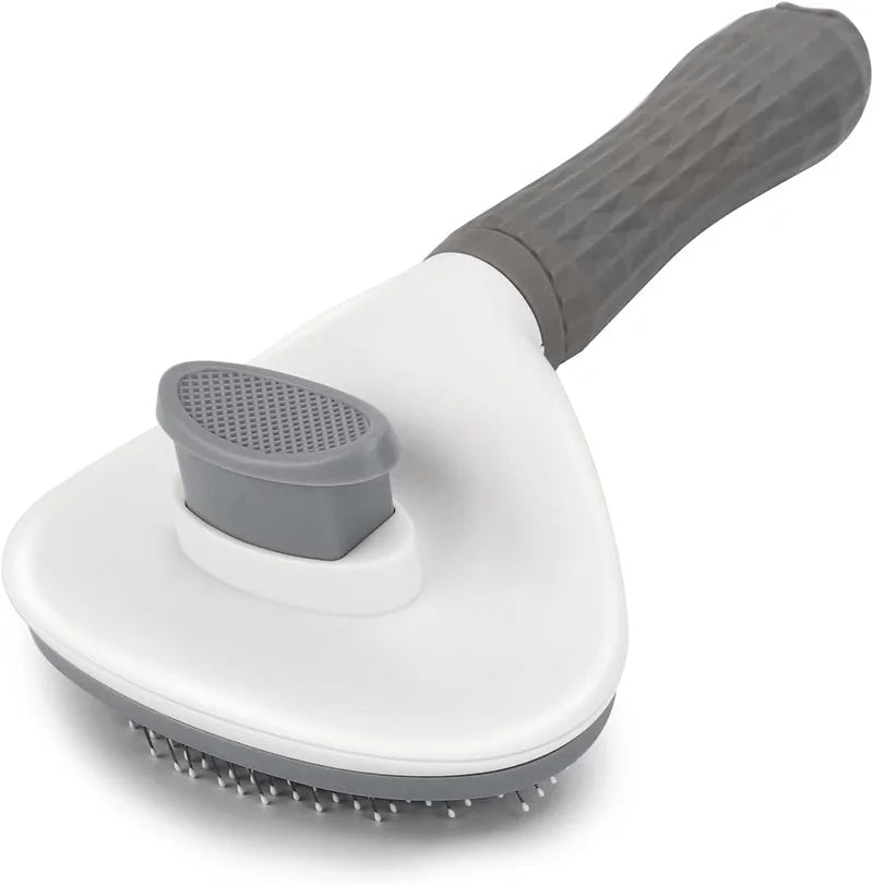 Brosse auto-nettoyante pour chien et chat à bouton unique Auralis