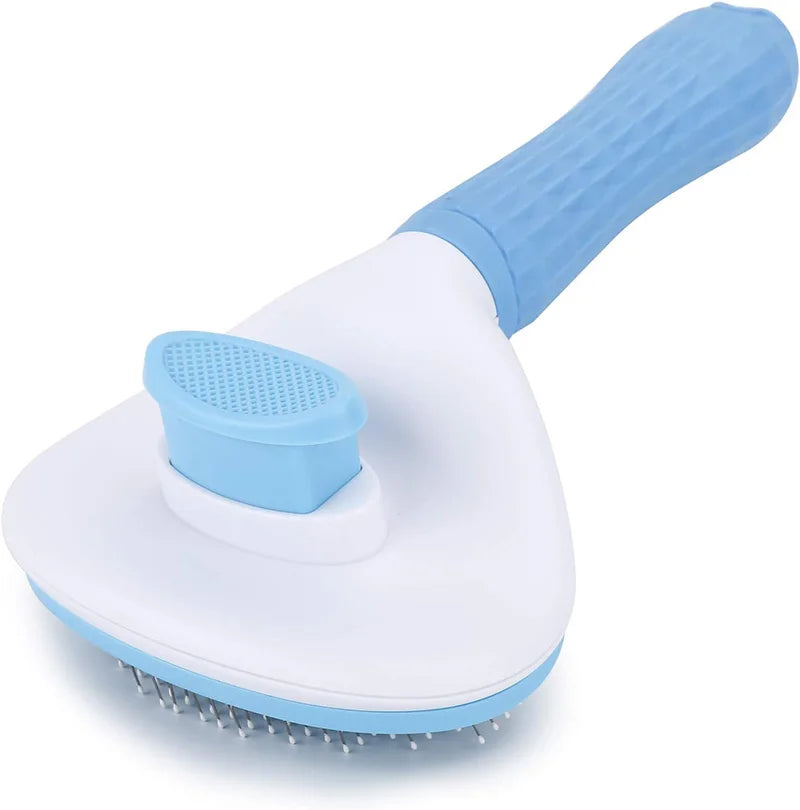 Brosse auto-nettoyante pour chien et chat à bouton unique Auralis