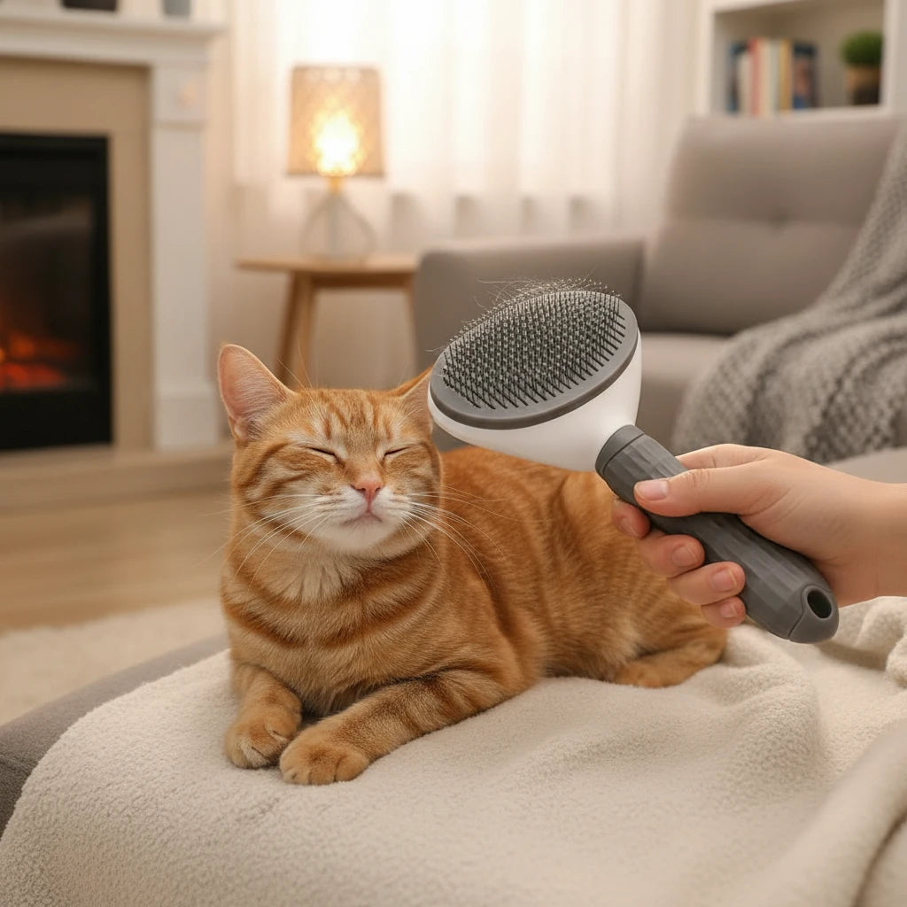 Brosse professionnelle anti-poils pour chien et chat Auralis