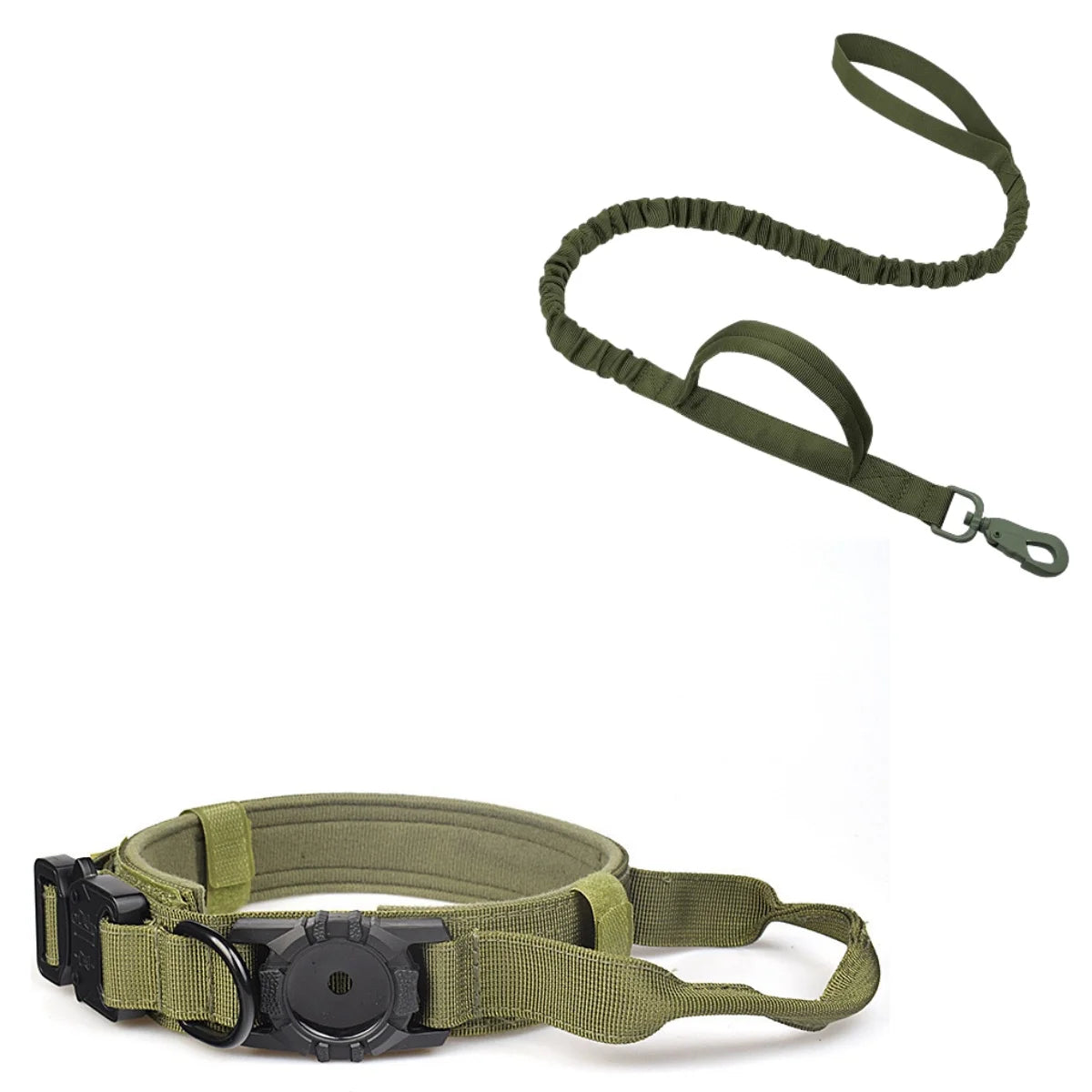 Tactical AirTag Dog Collar, with AirTag Holder and Handle Military Dog Metal Buckle Adjustable GPS Collar for Medium Large Dogs Auralis