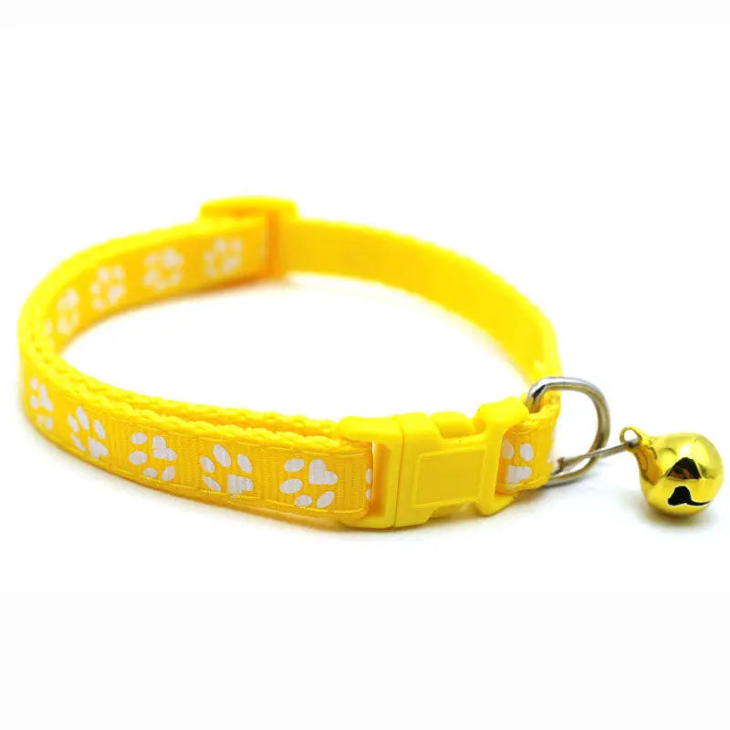 Fashion Pet Cats Collar Colorful Pattern Cute Bell Adjustable Collars For Cats Kitten DIY Ring Necklace Pet Accessories Auralis