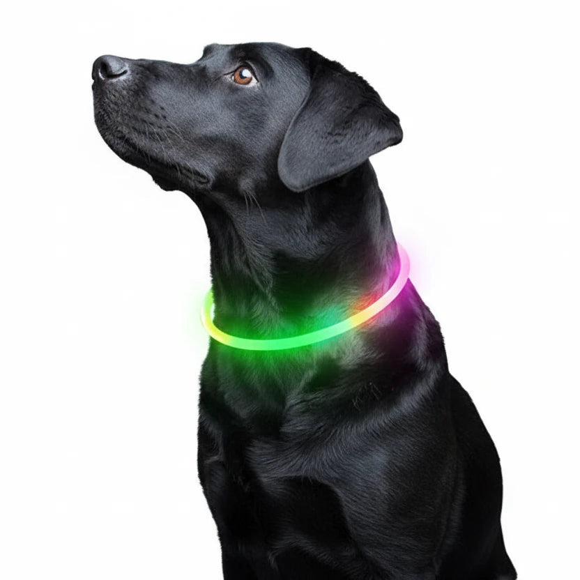 Led Luminous Dog Collar Light USB Charging Necklace, Flashing DIY Glowing Safety Anti Lost Cat Dogs Collar Accessories Supplies Auralis