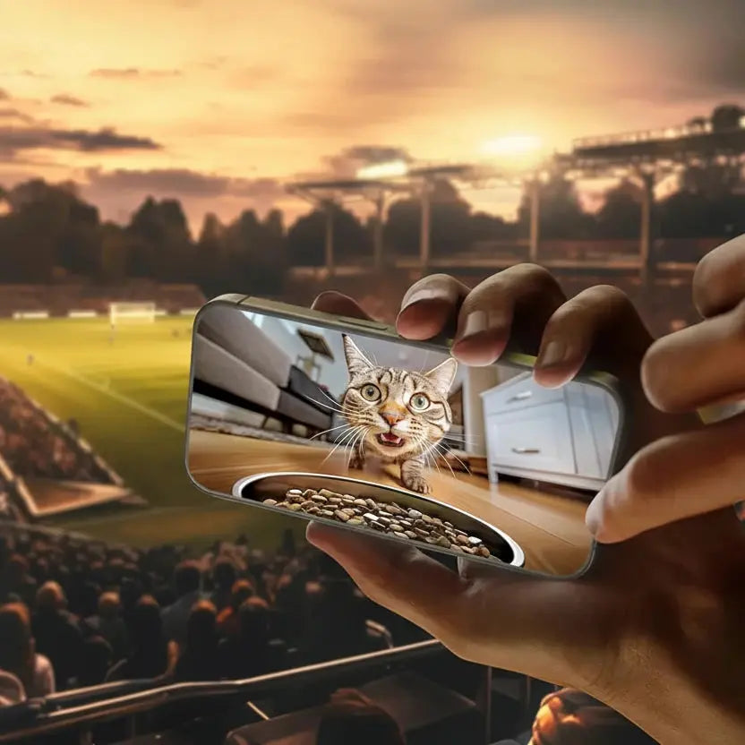 distributeur de croquettes connecté avec WiFi 5G et caméra HD Auralis