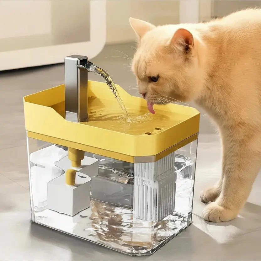 Fontaine à eau automatique pour chat avec filtre et pompe silencieuse Auralis-Velourstyle