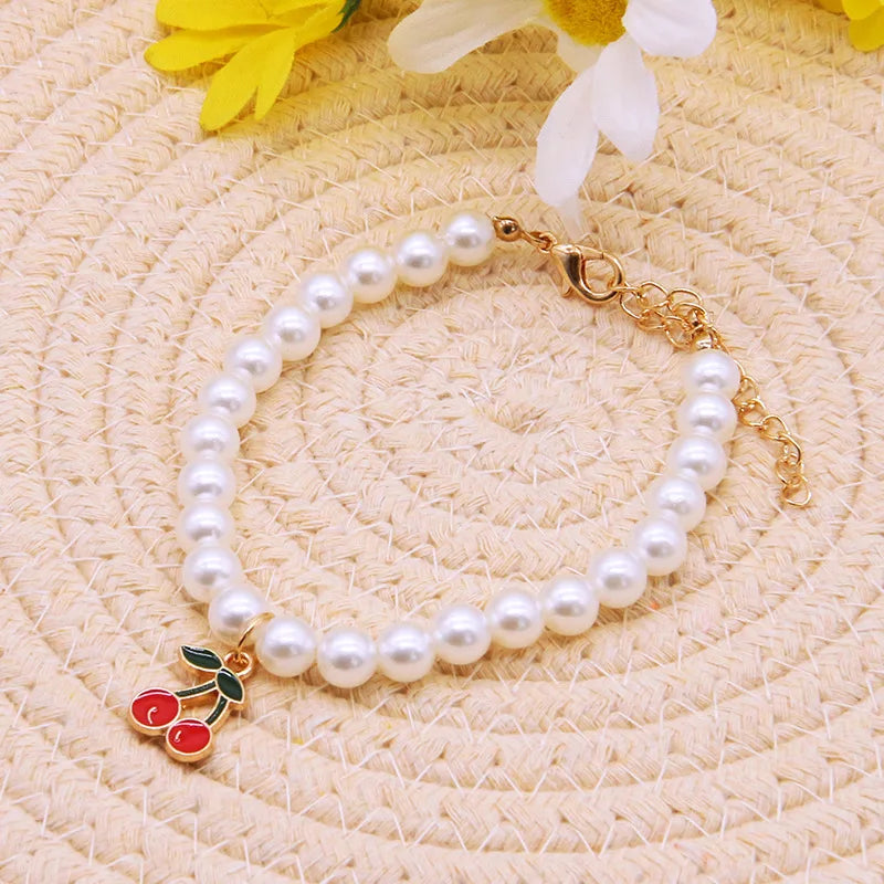 Pet Pearl Collar Dog Princess Necklace Cat Jewelry Cute Collar Puppy Accessories Dog Kitten Chain Chihuahua Wedding Jewelry Gift Auralis