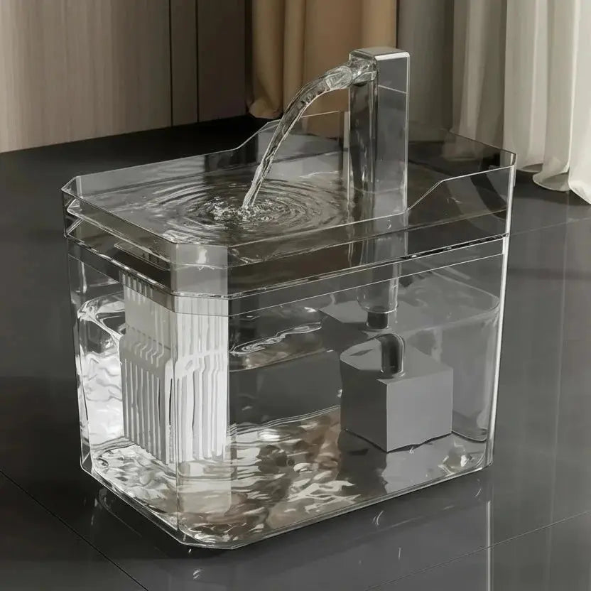 Fontaine à eau automatique pour chat avec filtre et pompe silencieuse Auralis-Velourstyle