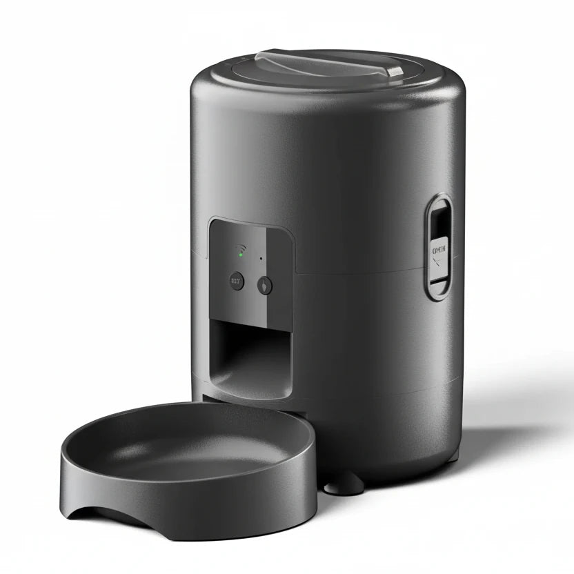 2L with video automatic cat feeder, intelligent timed and quantitative feeding, cat, dog and pet feeding bowl controlled by APP Auralis