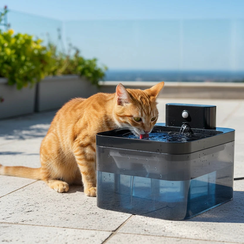 Automatic Cat Water Fountain Wireless Pet Water Dispenser For Dog Cat 2.2L Infrared Sensor Smart Pet Drinkier Accessories Auralis