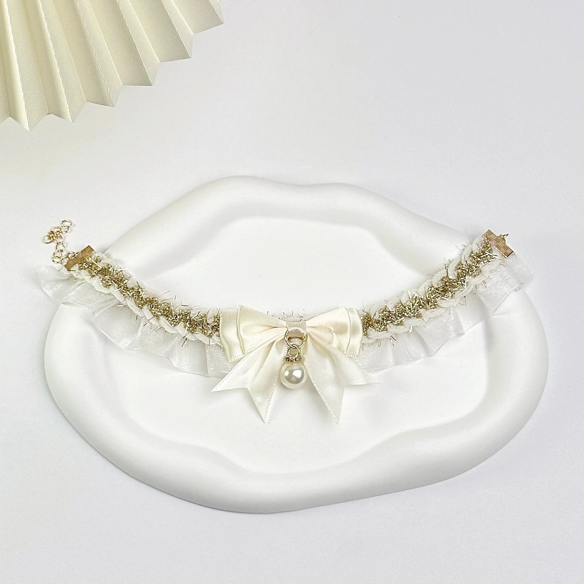 Pet Dog Cat Collar Cute Lace Bow Cat Collar Adjustable Cat Necklace Jewelry Sweet Neck Decorative Pet Accessories Pet Supplies Auralis