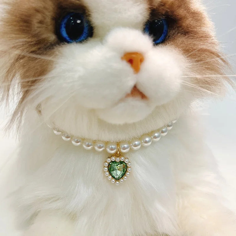 Princess Style Pet Pearl Collar for Dogs Cats - Cute Jewelry Accessory for Puppy Kitten Chihuahua Perfect Wedding Gift Auralis