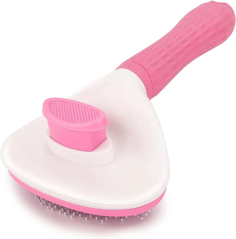 Brosse auto-nettoyante pour chien et chat à bouton unique Auralis