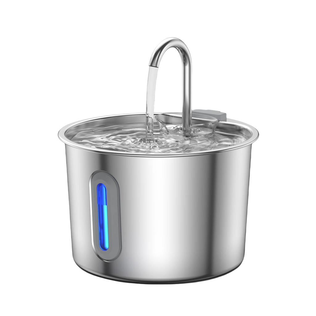 Stainless Steel Cat Water Fountain 2.2L/75oz Pet Automatic Water Dispenser for Dog Cat Drinking Pet supplies Filter System Auralis