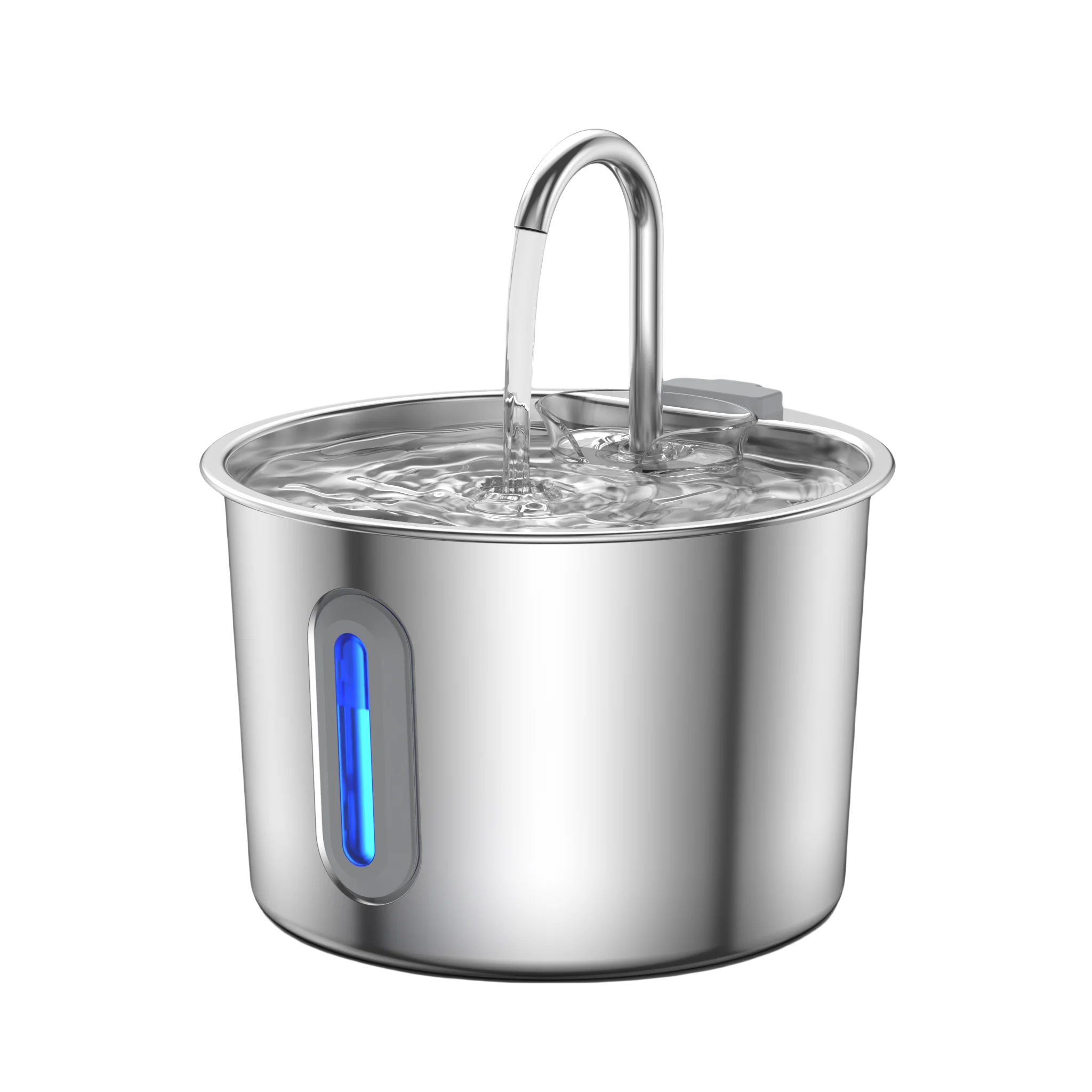 Stainless Steel Cat Water Fountain 2.2L/75oz Pet Automatic Water Dispenser for Dog Cat Drinking Pet supplies Filter System Auralis
