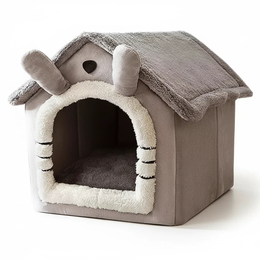 Indoor Warm Dog House Soft Pet Bed Tent House Dog Kennel Cat Bed Removable and Washable Cushion Suitable Four Season Universal Auralis
