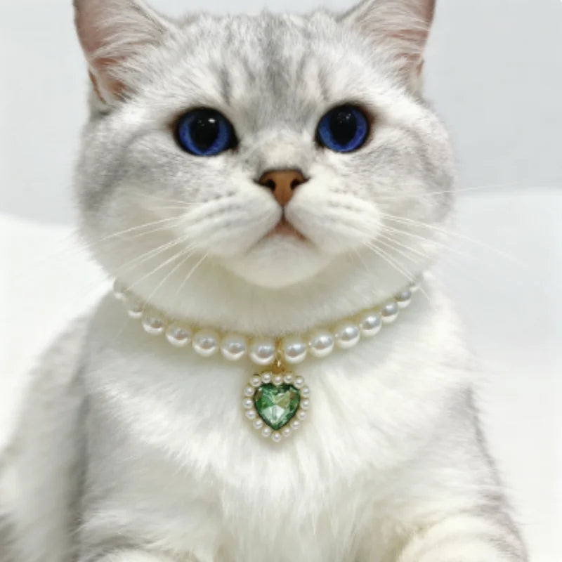 Princess Style Pet Pearl Collar for Dogs Cats - Cute Jewelry Accessory for Puppy Kitten Chihuahua Perfect Wedding Gift Auralis