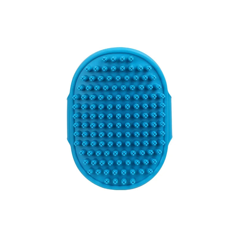 Cat Grooming Comb Dog Bath Brush Pet Grooming Shedding Soothing Massage Rubber Bristles Comb with Adjustable Ring Handle Auralis