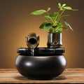 Ceramic Cat Water Fountain Indoor Decor Zen Drinker For Cat Desktop Waterfall Dog Waterer Fish Tank Landscape Decor Pet Fountain Auralis