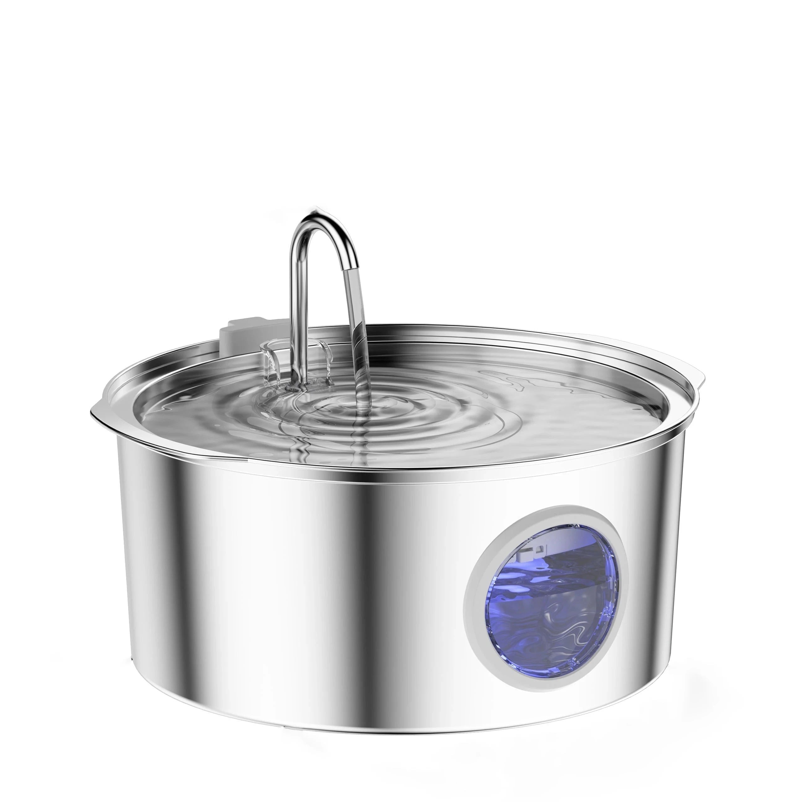 7L Large Capacity Stainless Steel Cat Water Fountain Dog Pet Automatic Drink Fountain Feeder Bowl Window Silent (No 5V 1A Plug) Auralis