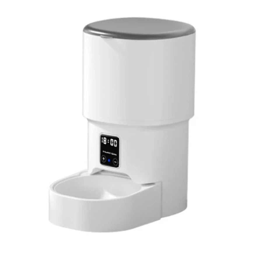 4L WIFI Button Automatic Cat Feeder Intelligent Cat and Dog Pet Feeder Smart Pet Cat Food Dispenser Pet Feeder(No 5V 1A plug) Auralis