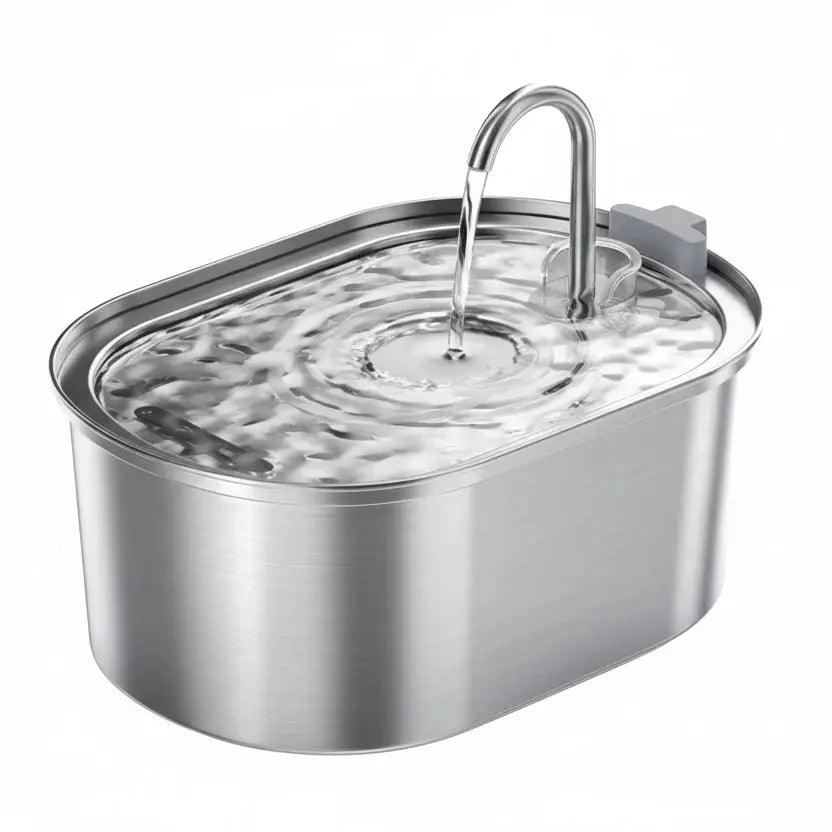 Fontaine à eau pour animaux avec pompe silencieuse et filtration intégrée Auralis-Velourstyle