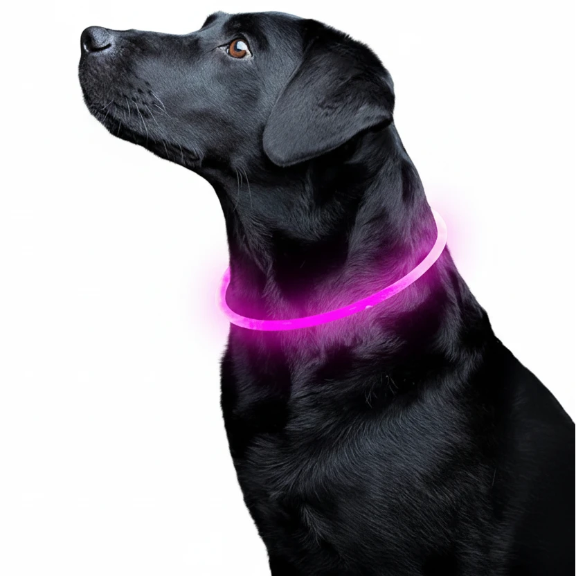 Led Luminous Dog Collar Light USB Charging Necklace, Flashing DIY Glowing Safety Anti Lost Cat Dogs Collar Accessories Supplies Auralis
