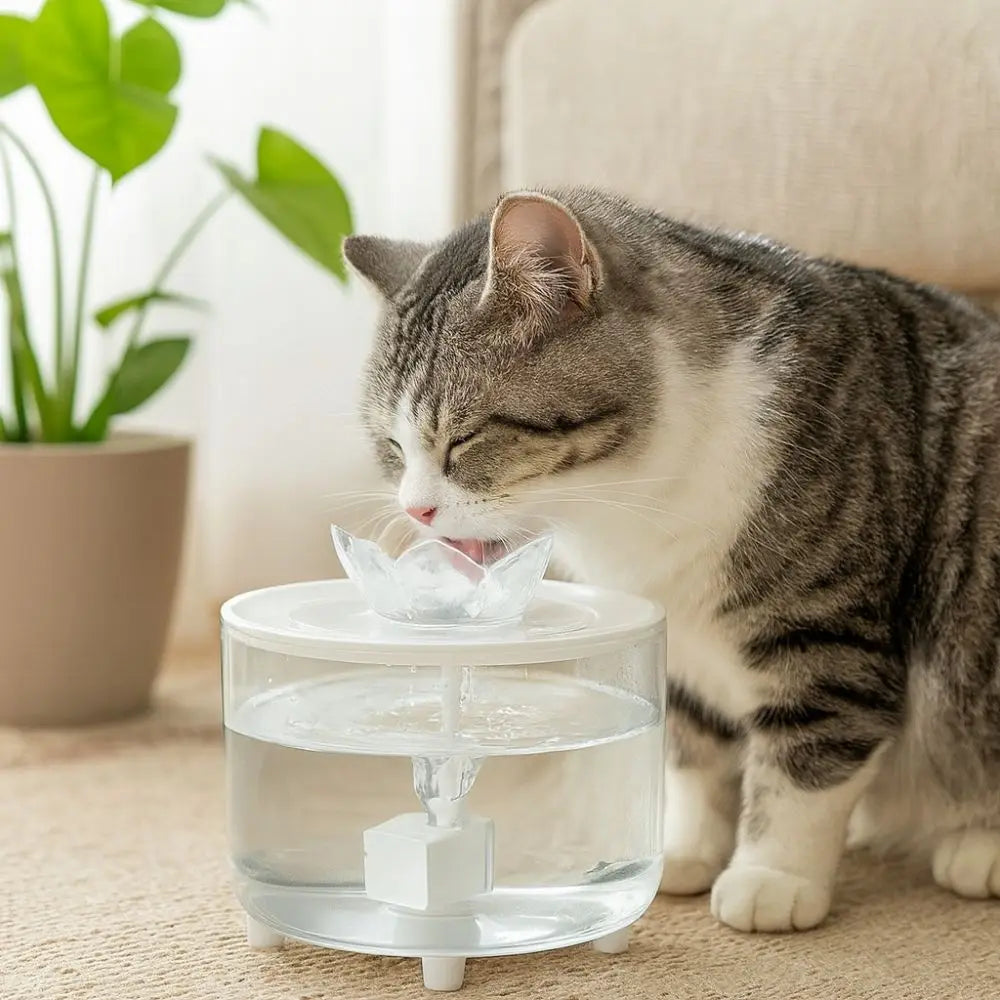 Automatic Cat Water Fountain USB Powered Low-Noise Water Dispenser Auto Filter Large Capacity Cat Drink Bowl for Drinking Auralis