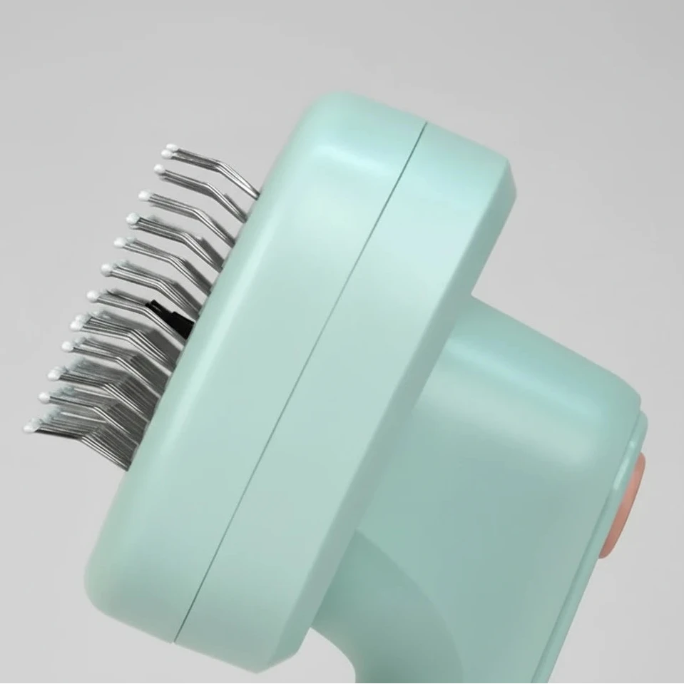 Pet Clean Brush One-Key Hair Removal Negative Ion Electric Self Cleaning Slickers Brush For Cats Dogs Grooming Brush Hair Comb Auralis