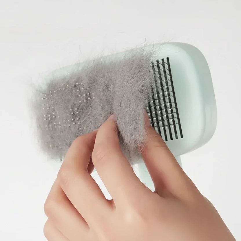 Pet Clean Brush One-Key Hair Removal Negative Ion Electric Self Cleaning Slickers Brush For Cats Dogs Grooming Brush Hair Comb Auralis