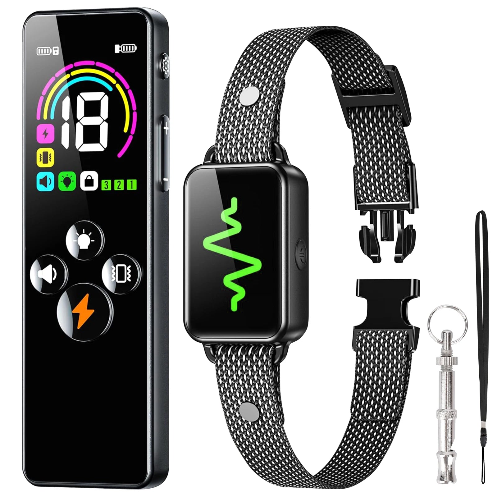 ORCLEAB RC-06 Electric Dog Training Collar Rechargeable Remote Control Pet Anti Bark LCD Color Screen Waterproof Dogs Accessorie Auralis