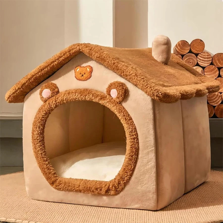 Foldable Pet House Removable Washable Cat House Puppy Cave Sofa Pet Bed House for Extra Small Dogs and Small and Medium Cats Auralis