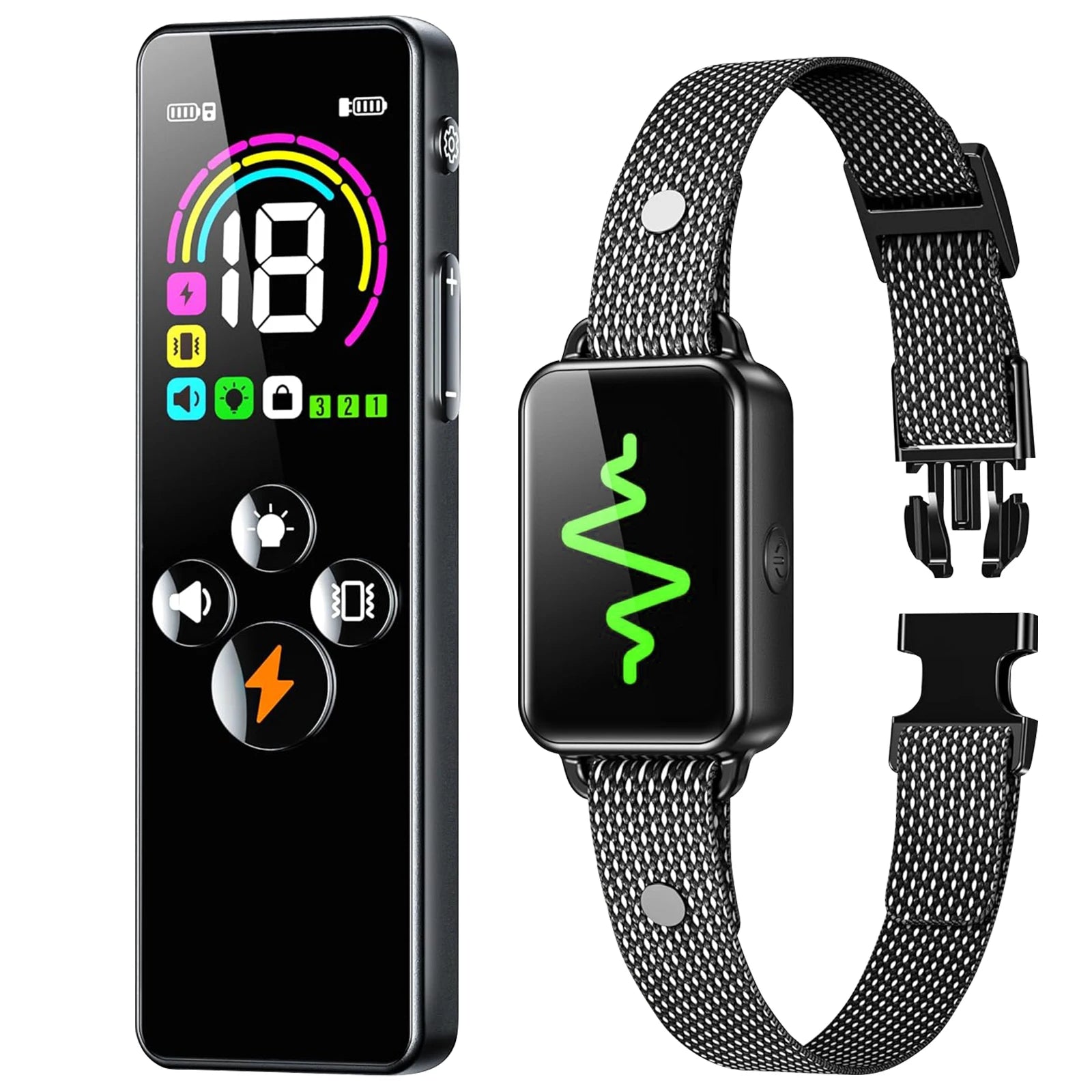 ORCLEAB RC-06 Electric Dog Training Collar Rechargeable Remote Control Pet Anti Bark LCD Color Screen Waterproof Dogs Accessorie Auralis