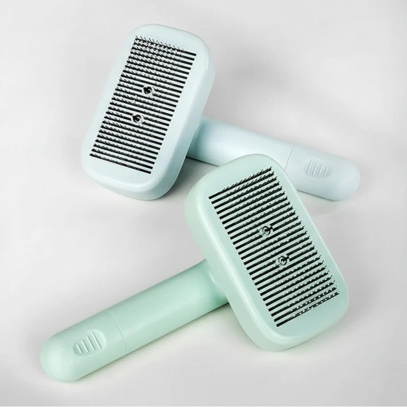Pet Clean Brush One-Key Hair Removal Negative Ion Electric Self Cleaning Slickers Brush For Cats Dogs Grooming Brush Hair Comb Auralis