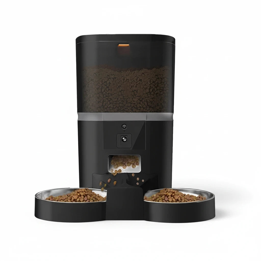 4L Double Meal Camera APP Automatic Pet Feeder Time For Pet Cats Dog Food Stainless Steel Bowl Video Dispenser Smart Pet Feeder Auralis