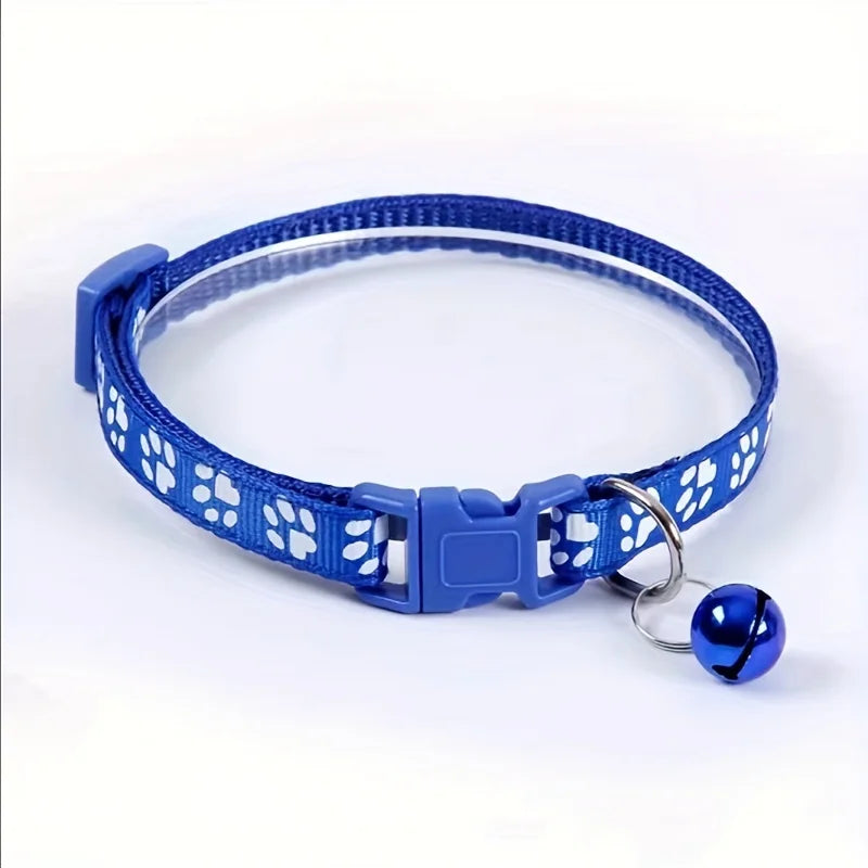 Fashion Pet Cats Collar Colorful Pattern Cute Bell Adjustable Collars For Cats Kitten DIY Ring Necklace Pet Accessories Auralis